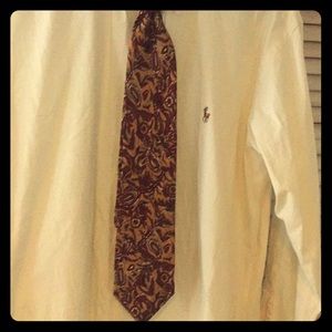 Silk Joseph Abboud  burgundy/brown necktie